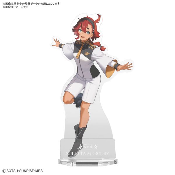 Bandai Gunpla Package Art Acrylic Stand Suletta Mercury