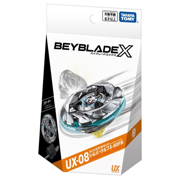 Takara Tomy Beyblade X UX-08 Starter Silver Wolf 3-80FB (Bankee)